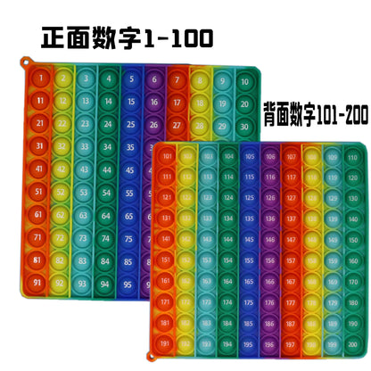 Rainbow Alphabet & Numbers Pop It for Kids