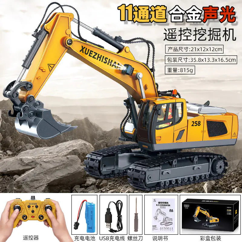Mega RC Excavator Toy – Realistic Alloy Digger