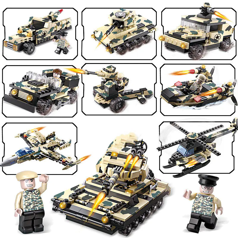 Multi-Model Military Construction Set for Kids