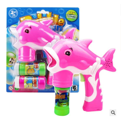 Dolphin Bubble Gun Toy with Lights & Music for Kids