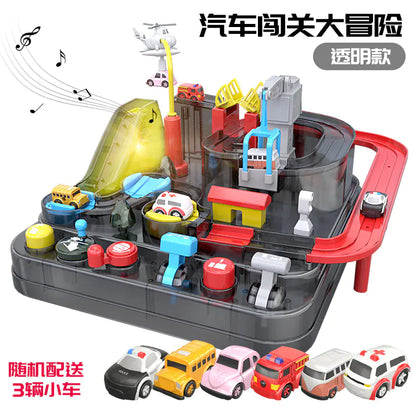 Interactive Car Adventure Track Toy with Lights & Music