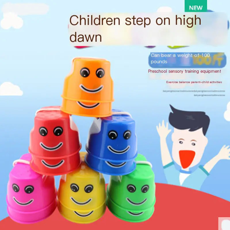 Colorful Kids Balance Bucket Stilts