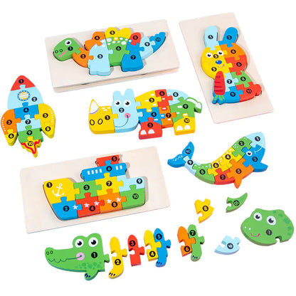 Kids' Learning Wooden Puzzle Sets