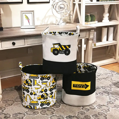 Canvas Children's Cartoon Storage Bucket