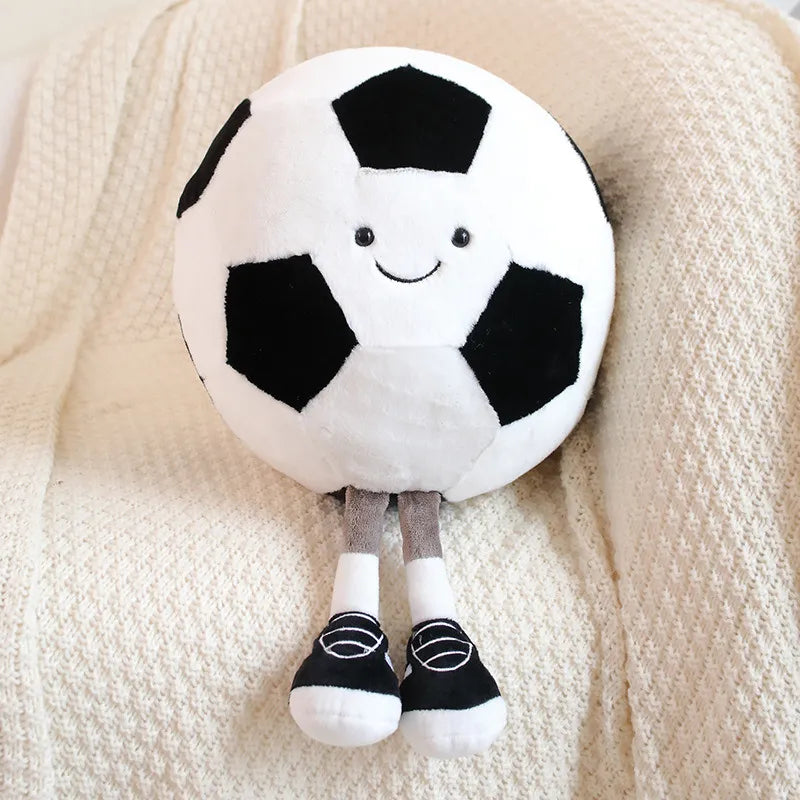Smiling Sports Ball Plush Toys with Shoes