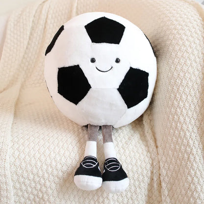 Smiling Sports Ball Plush Toys with Shoes