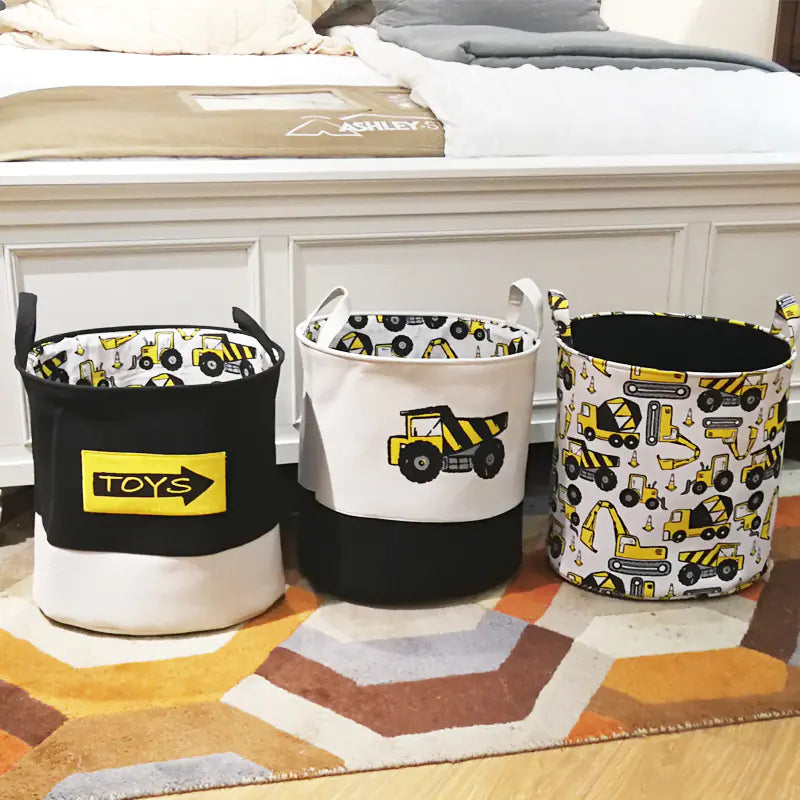 Canvas Children's Cartoon Storage Bucket