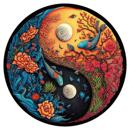 Kids' 3D Yin Yang Animal Wooden Puzzle Toy