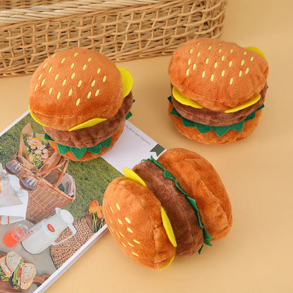 Hamburger Sound Chew Toy for Dogs