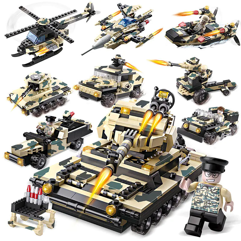 Multi-Model Military Construction Set for Kids
