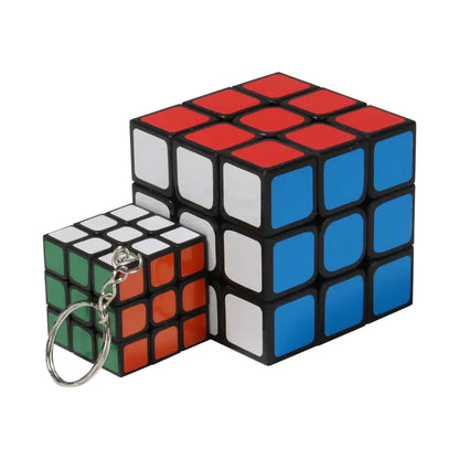 Mini & Standard Speed Cube Set with Keychain Fun
