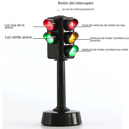 Mini Traffic Light Toy with Sound & Flashing Lights