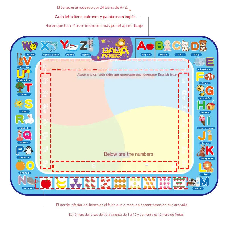 Kids' Magic Water Doodle Drawing Mat - Creative Play Toy