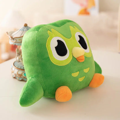 Cuddly Green Owl Pillow - Soft Toy for Kids