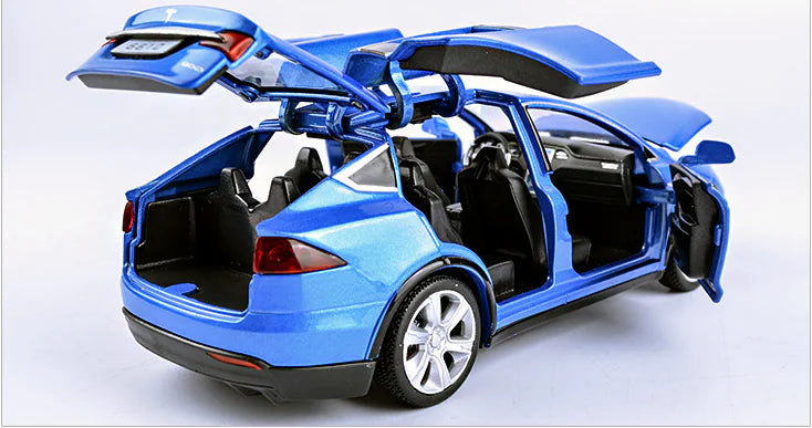 Diecast Tesla Model X Toy Car with Openable Doors