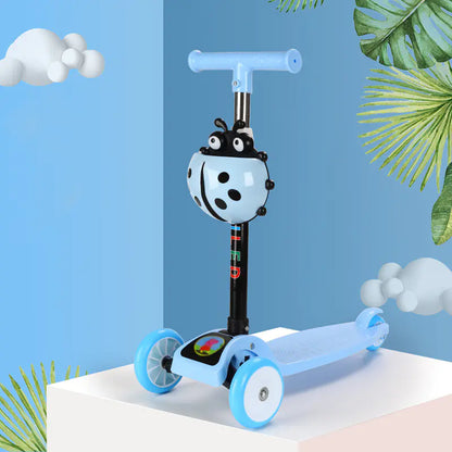 Pink 3-Wheel Kids Scooter | Adjustable & LED Wheels