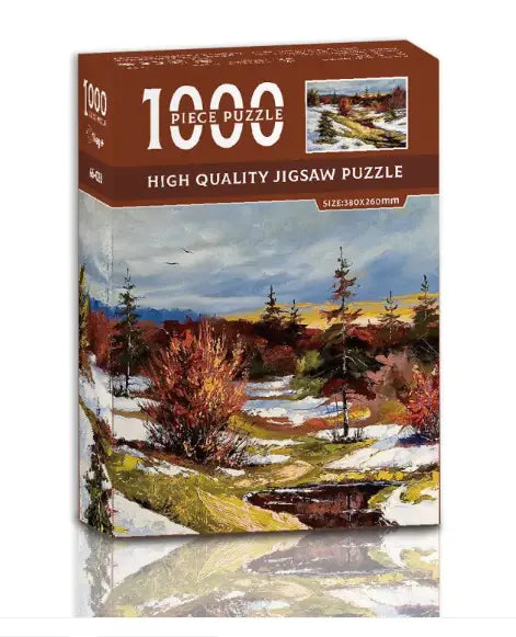 1000-Piece Scenic Village Jigsaw Puzzle for Adults