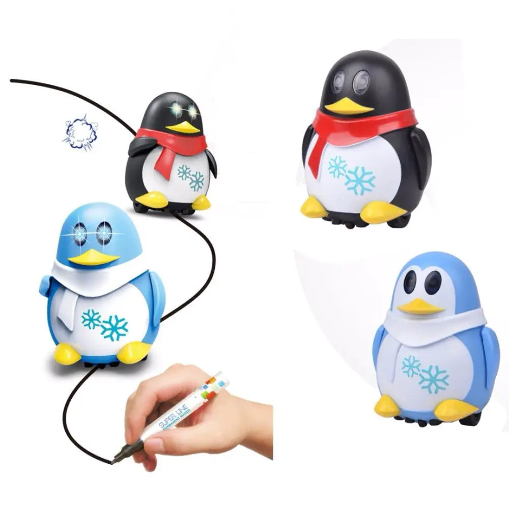 Inductive Penguin Robot Toy – Follows Drawn Lines