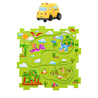 Space Track Puzzle Mat with Smart Car – STEM Play Toy