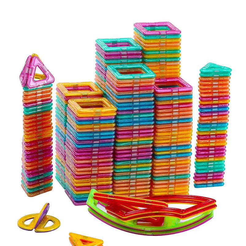 Colorful Magnetic Tiles Building Set for Kids