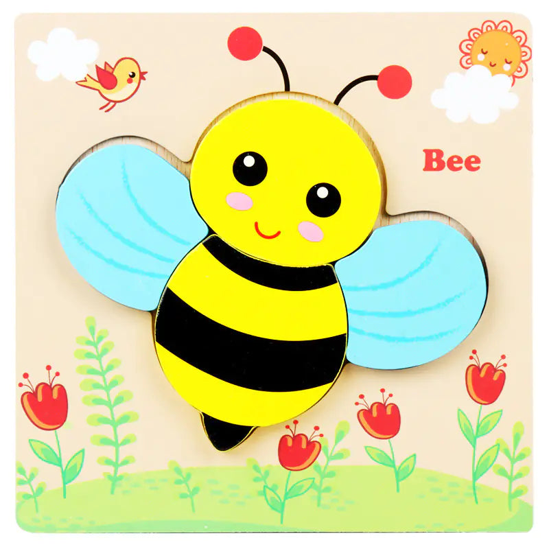 Kids' 3D Wooden Learning Puzzle