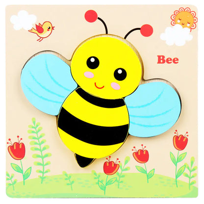 Kids' 3D Wooden Learning Puzzle