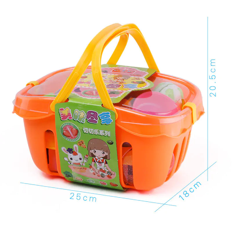 Playful Fruit Basket Toy Set