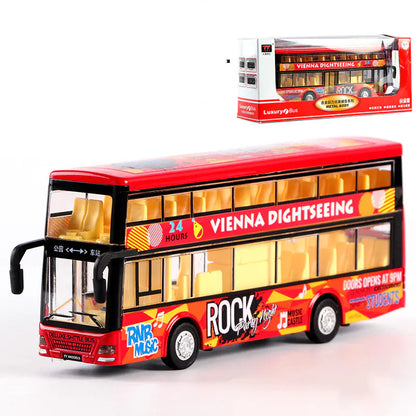 Sky Eagle Alloy Double-Decker Bus Toy