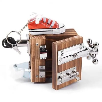 Montessori Busy Cube Toy – Sensory & Skill Builder