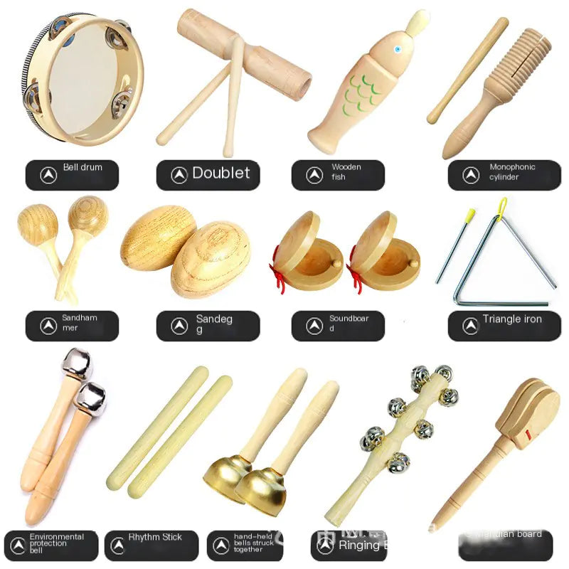 Wooden Musical Instruments Set for Kids