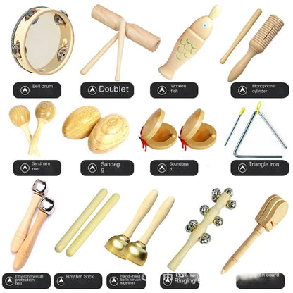 Wooden Musical Instruments Set for Kids