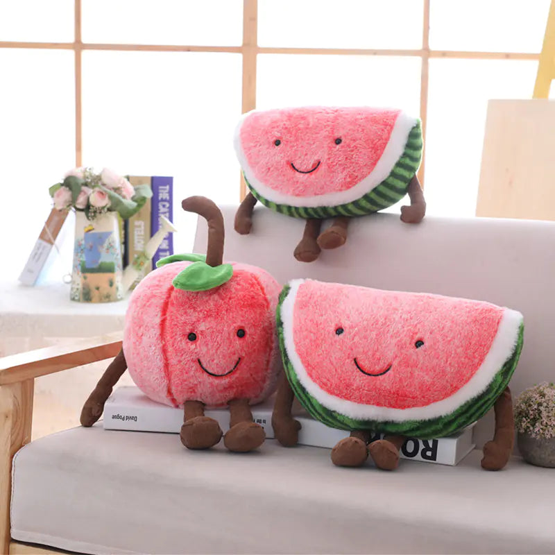 Fruity Cuddle Buddies - Cherry & Watermelon Plush