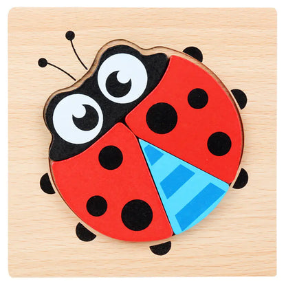 Kids' 3D Wooden Learning Puzzle