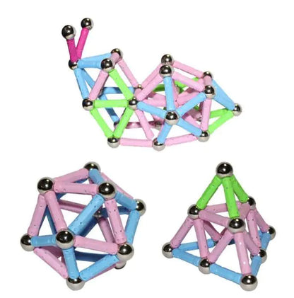 STEM Magnetic Building Stick Set – 100pc Kit for Kids
