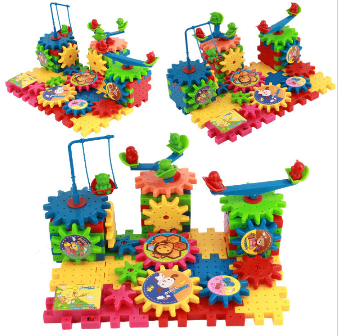 Colorful Gear Building Toy Set – STEM Puzzle Play Kit