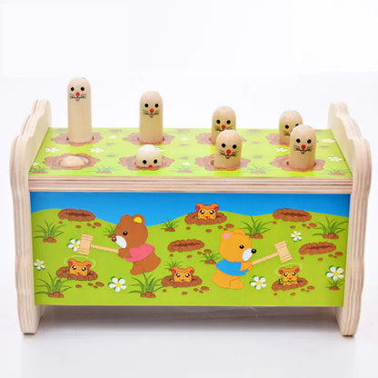 Toddler Whack-a-Mole Wooden Game
