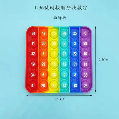 Rainbow Alphabet & Numbers Pop It for Kids