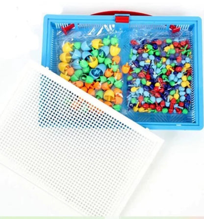 Colorful Pegboard Mosaic Puzzle Toy for Kids