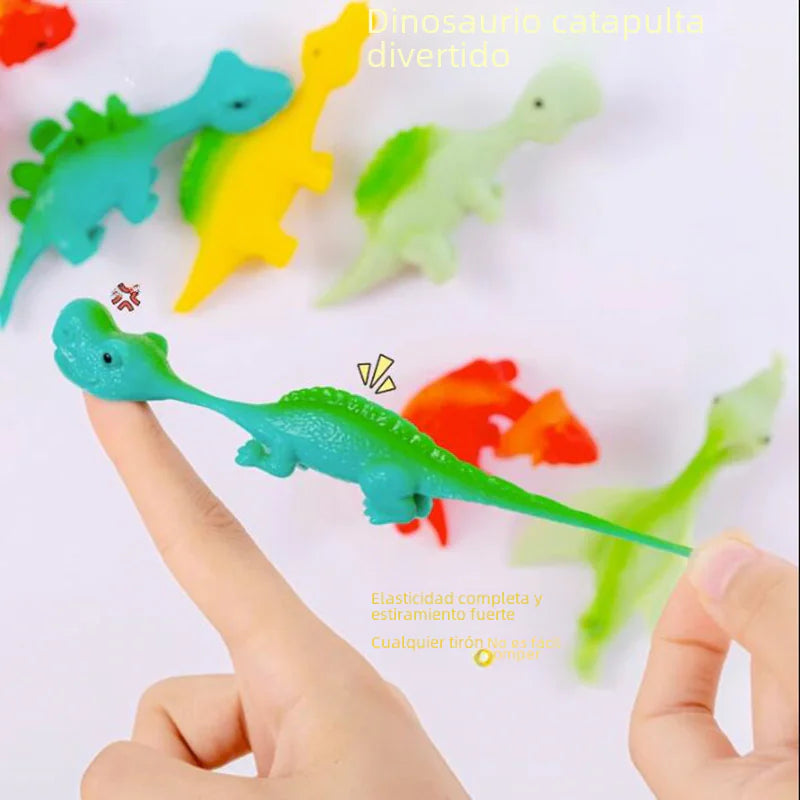 Stretchy Catapult Dinosaur Finger Launcher Toys