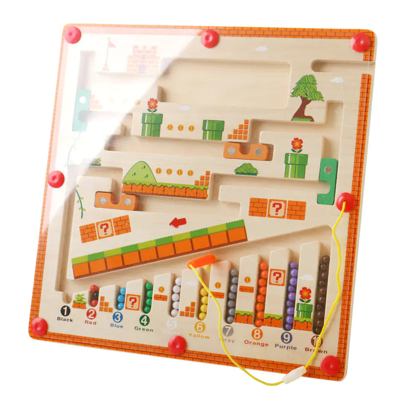 Space-Themed Magnetic Maze Board for Kids