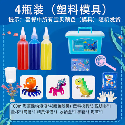 Sea Animal DIY Gel Toy Kit – 12 Bottles & 22 Molds