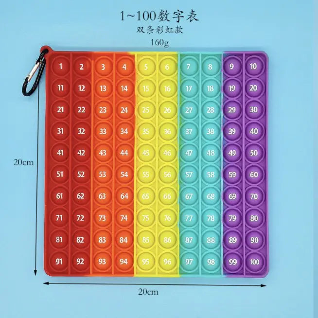 Rainbow Alphabet & Numbers Pop It for Kids