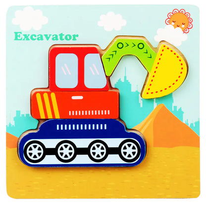 Kids' 3D Wooden Learning Puzzle