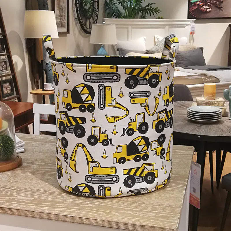 Canvas Children's Cartoon Storage Bucket