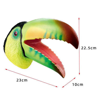 Tropical Toucan Hand Puppet - Soft Rubber Play Toy