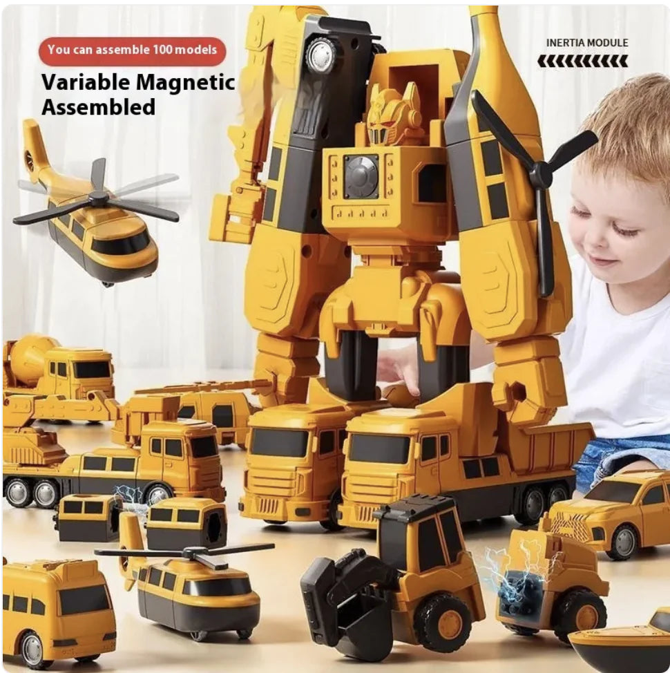 Magnetic Builder Car Toy Set