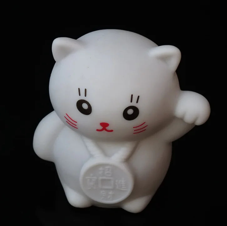Cute LED Lucky Cat Night Light for Kids Room Decor