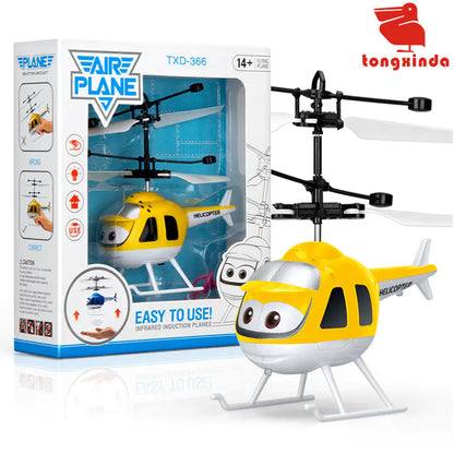 Infrared Induction Flying Helicopter Toy with LED Lights