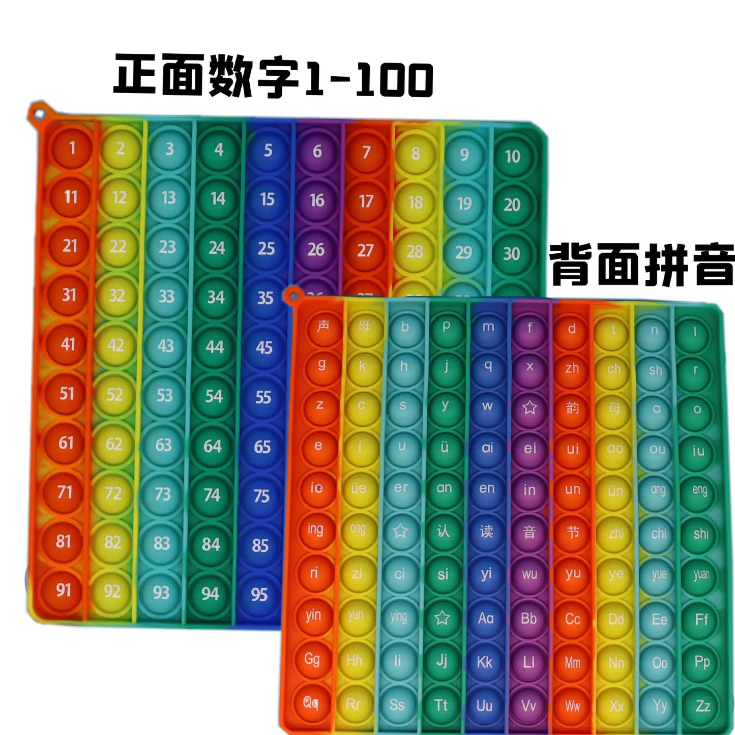 Rainbow Alphabet & Numbers Pop It for Kids