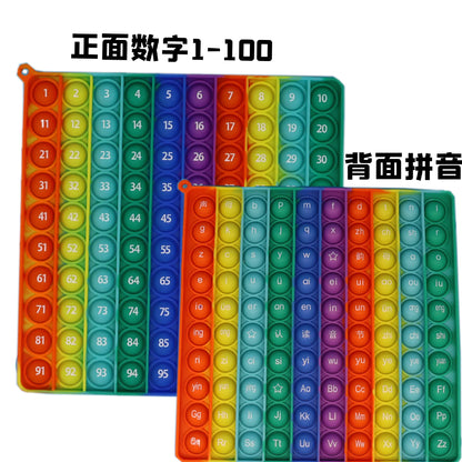 Rainbow Alphabet & Numbers Pop It for Kids